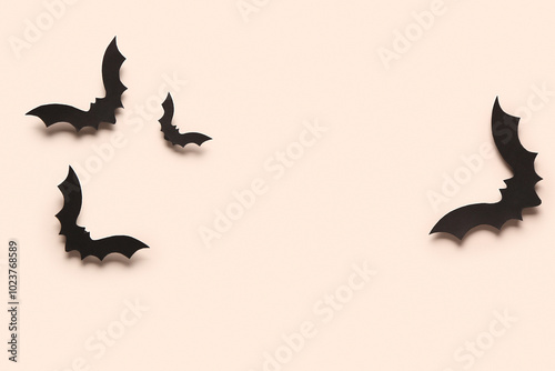 Paper bats for Halloween pa...