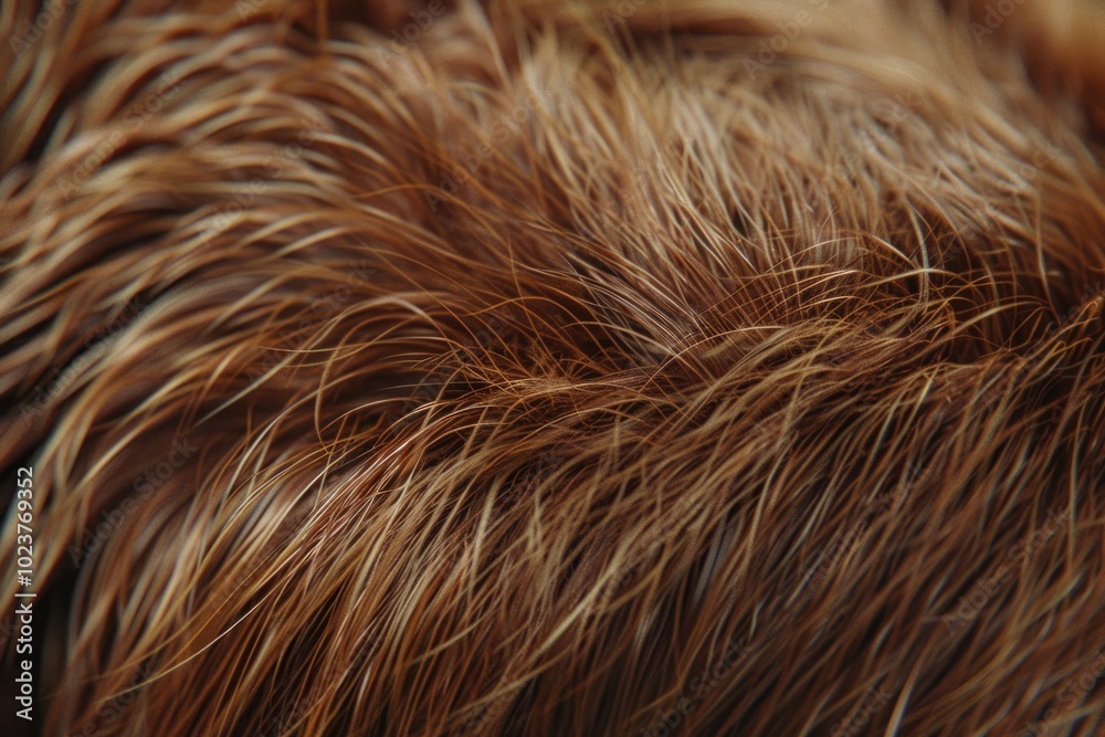 Fototapeta premium Macro Brown Dog Hair