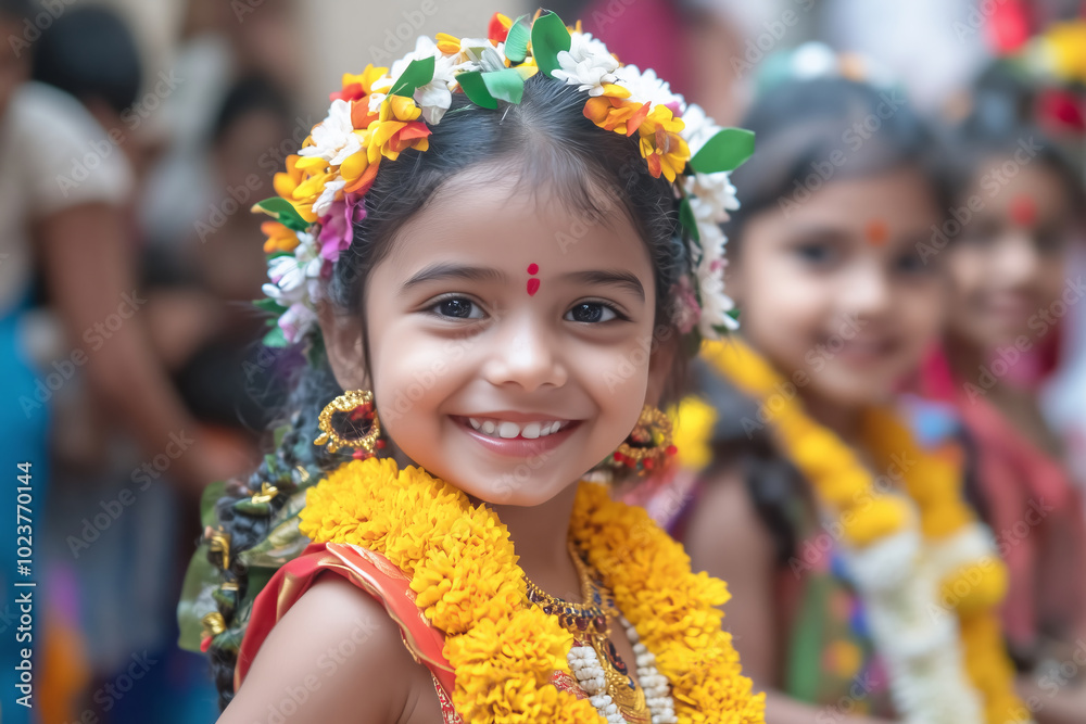 Joyful celebration of tradition among young girls during a festive gathering Joyful celebration of tradition among young girls during a festive gathering