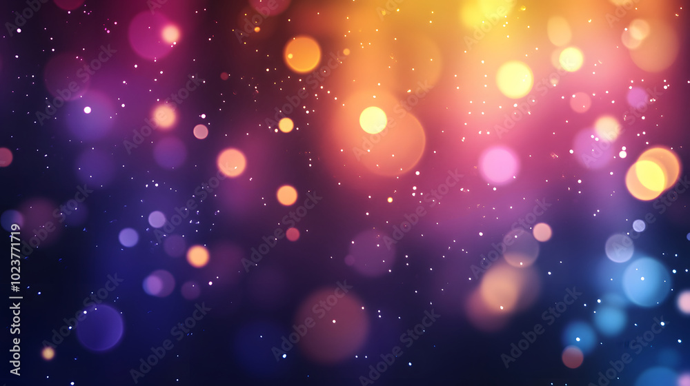 Background with defocused Christmas lights of different colors glowing in the dark Background with defocused Christmas lights of different colors glowing in the dark