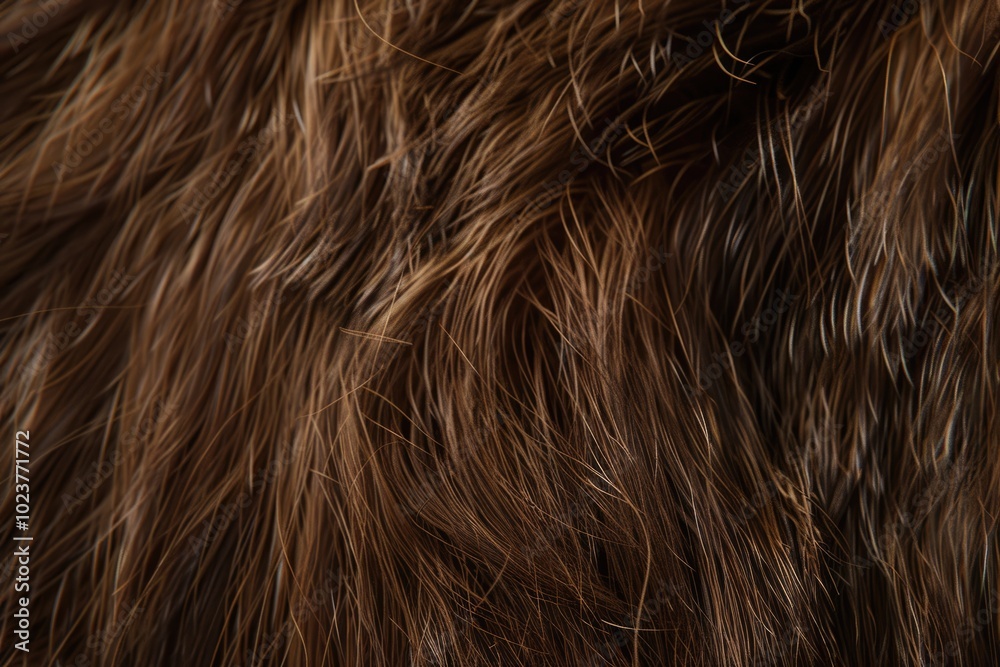 Fototapeta premium spot focus brown goat hair close up goat hair