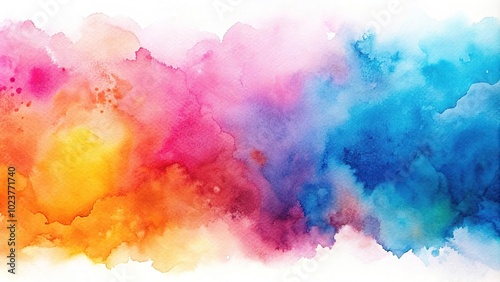 Minimalist abstract watercolor painting