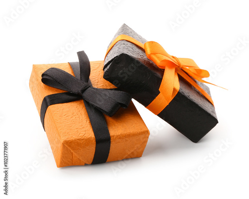Two halloween gift boxes wr...