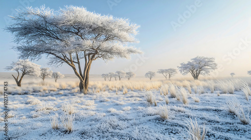 An incredible event: snowfall in the African desert, showcasing Africa with snow despite being the hottest continent, highlighting significant climate change.