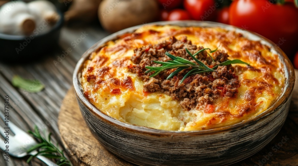 Potato casserole with meat Potato casserole with meat