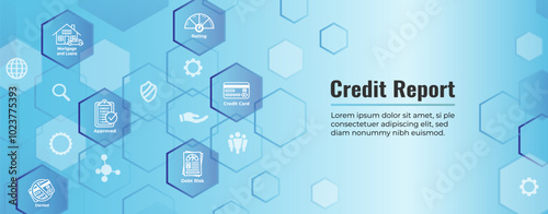Credit Report Web Banner for Personal Loan or Mortgage