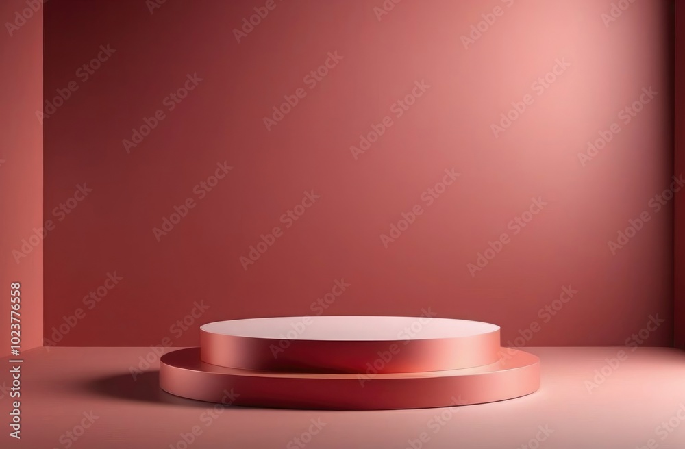 Close-up. Minimalistic podium background for a product in pink pastel colors. Close-up. Minimalistic podium background for a product in pink pastel colors.