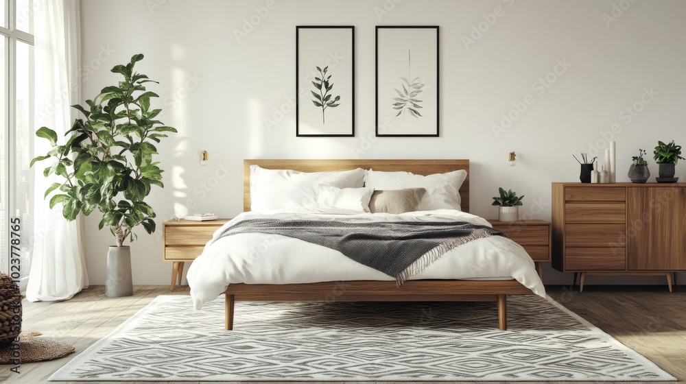 Modern Bedroom with Natural Elements and Minimalist Design Modern Bedroom with Natural Elements and Minimalist Design