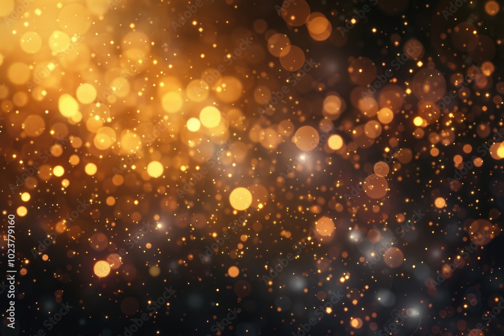 Fototapeta premium abstract bokeh background of golden light burst made from bokeh motion