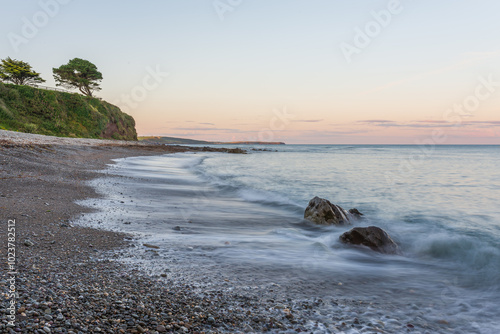 beach at sunset ireland