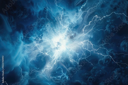 white flash on a blue backgrounds