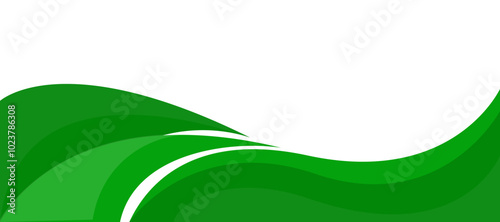 Header footer green curve abstract style border frame vector illustration banner background design