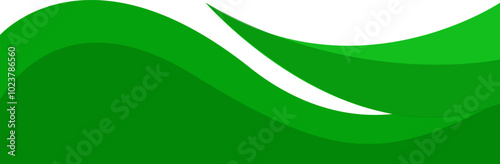 Header footer green curve abstract style border frame vector illustration banner background design