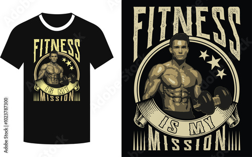 fitness t-shirt design