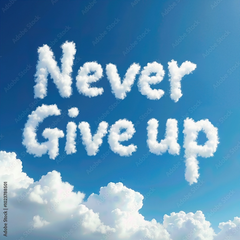 Never Give Up Cloud Message Never Give Up Cloud Message