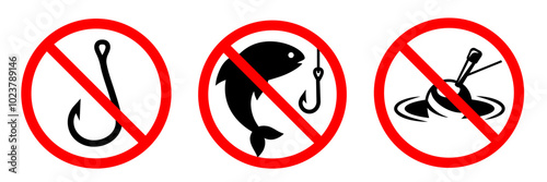 Wallpaper Mural No fishing sign. Fishing ban warning Torontodigital.ca