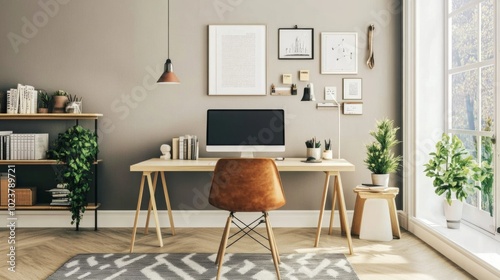 Modern Minimalist Home Office Interior Design