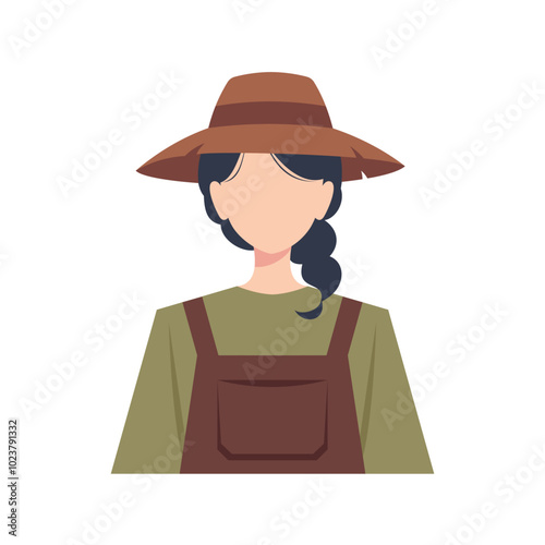 farmer portrait vector illustration