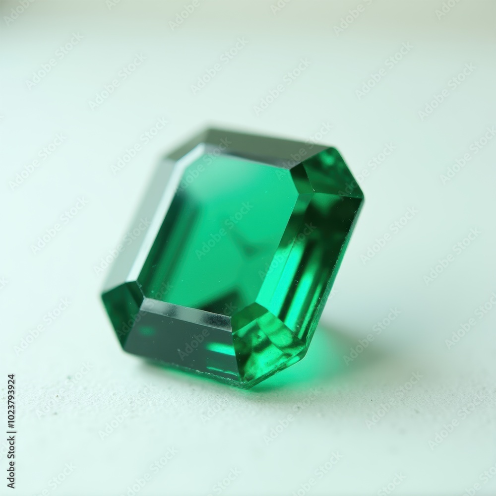 A stunning emerald gemstone showcasing vibrant green hues and a sleek cut, perfect for jewelry design, luxury branding, or gemstone education. A stunning emerald gemstone showcasing vibrant green hues and a sleek cut, perfect for jewelry design, luxury branding, or gemstone education.