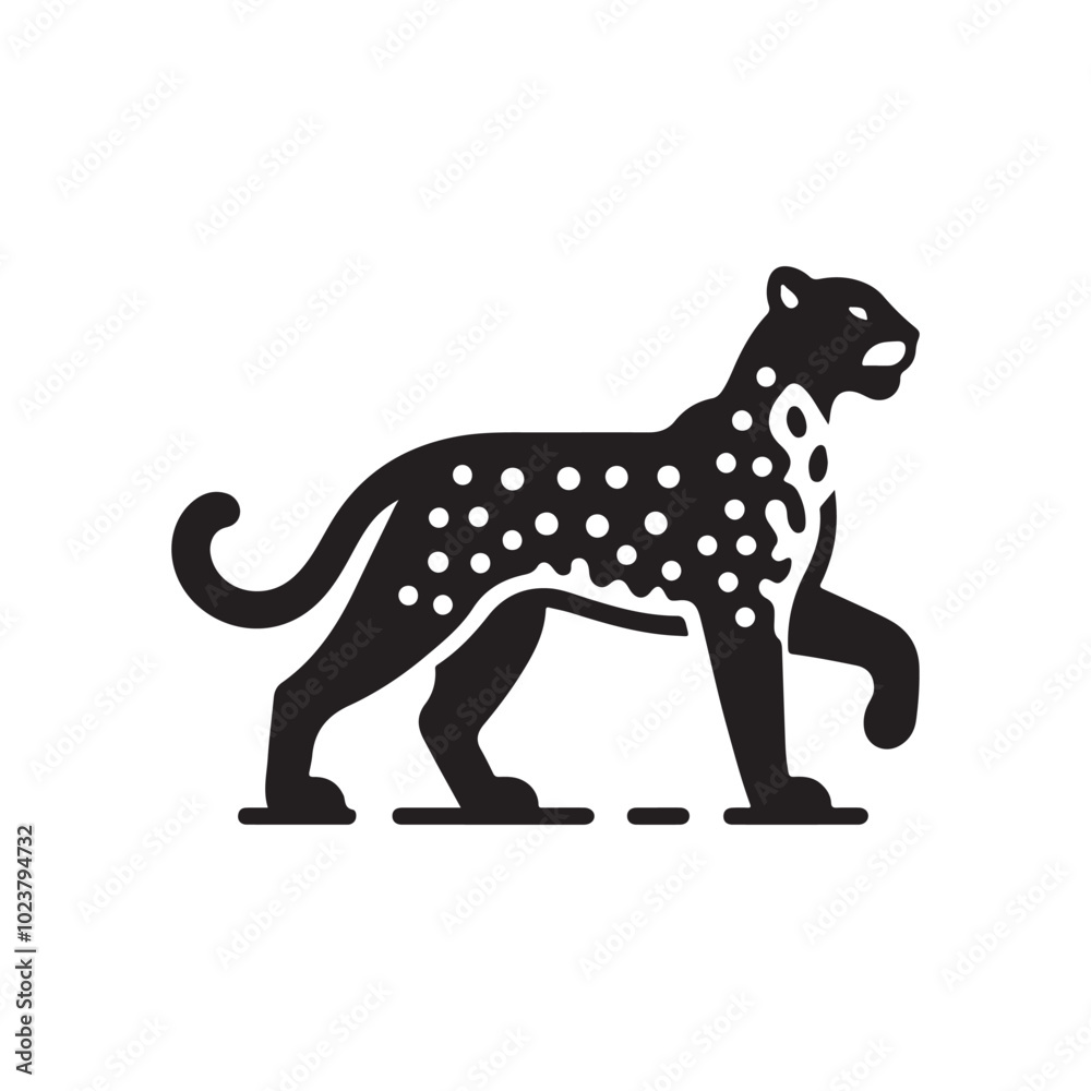Obraz premium leopard cartoon isolated on white