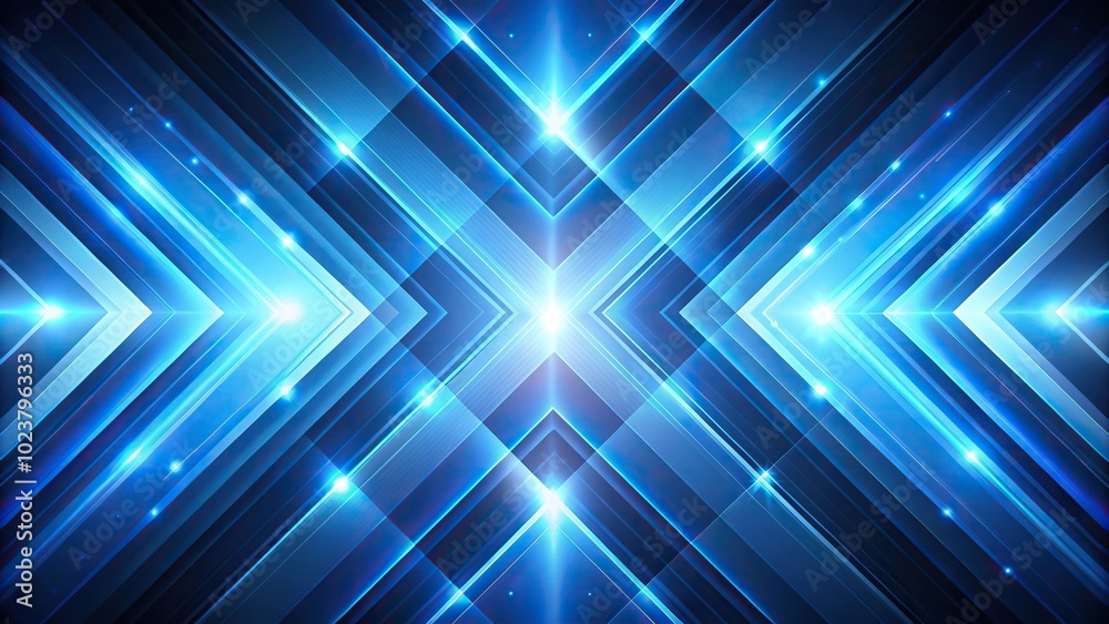 Minimalist dynamic blue backgrounds illuminated arrows in abstract space Minimalist dynamic blue backgrounds illuminated arrows in abstract space