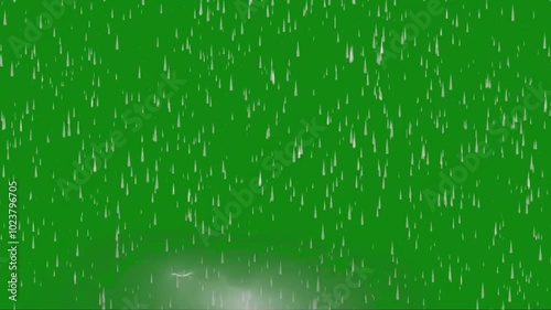 rain green screen chroma key, thundering