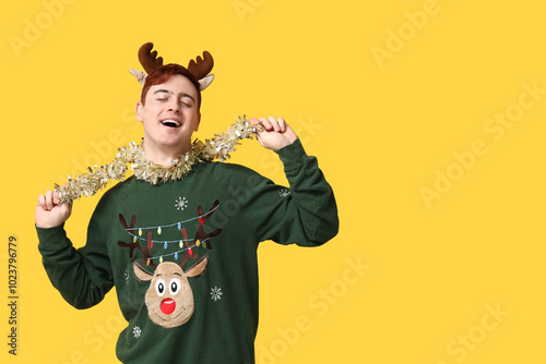 Handsome young man in warm ...