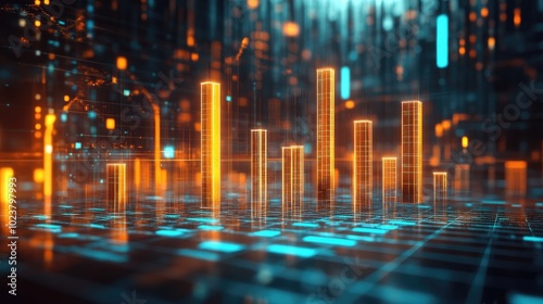 Abstract Digital Data Visualization Background