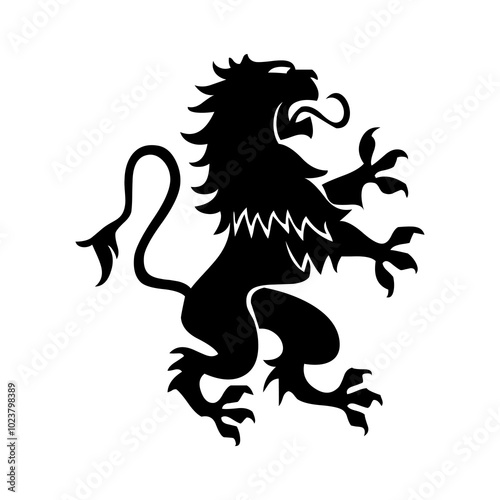 Black lion icon