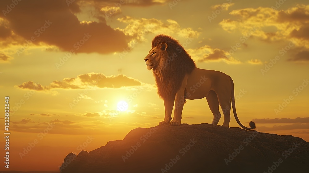 Lion Posing, On the Edge and Ridge of a Large Rock, with Sunset, Lion King Style, Photo Realistic, Standard Background, Wallpaper, Cover and Screen for Smartphone, PC, Laptop, 9:16 and 16:9 Format Lion Posing, On the Edge and Ridge of a Large Rock, with Sunset, Lion King Style, Photo Realistic, Standard Background, Wallpaper, Cover and Screen for Smartphone, PC, Laptop, 9:16 and 16:9 Format