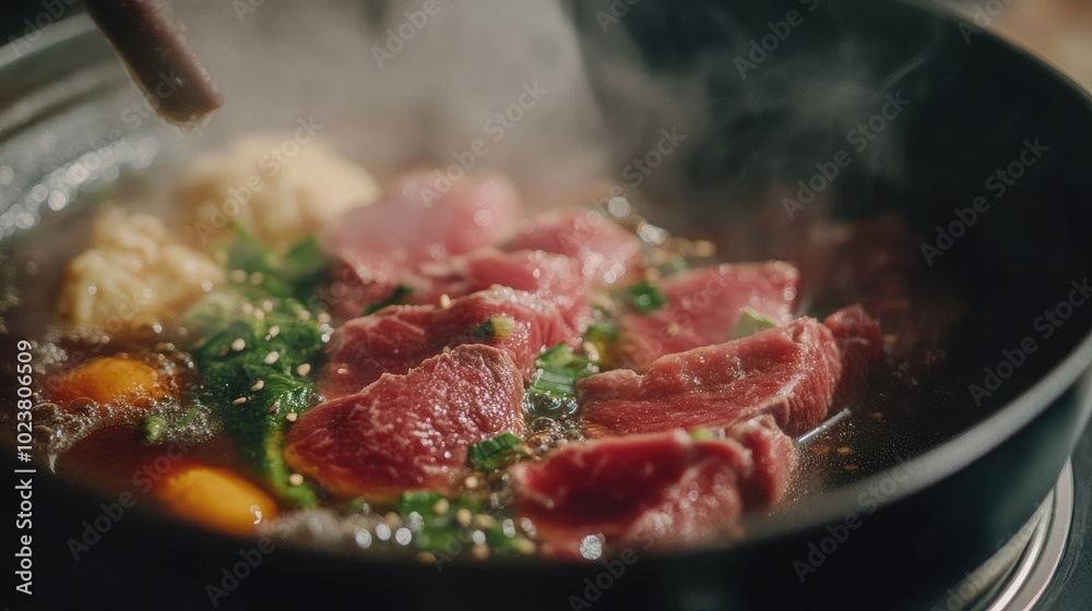 Delicious Hot Pot Cooking with Fresh Ingredients Delicious Hot Pot Cooking with Fresh Ingredients