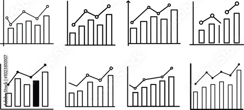 Engaging Bar Chart with Trendline Illustrating Key Metrics set

