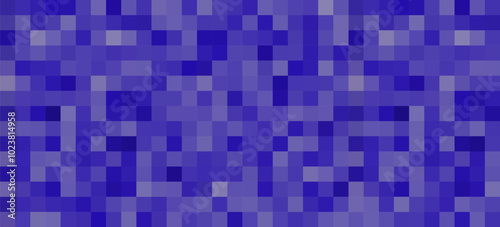 Abstract background with blurry blue pixel color censorship element. Appropriate for digital design projects