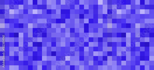 Abstract background with blurry blue pixel color censorship element. Appropriate for digital design projects