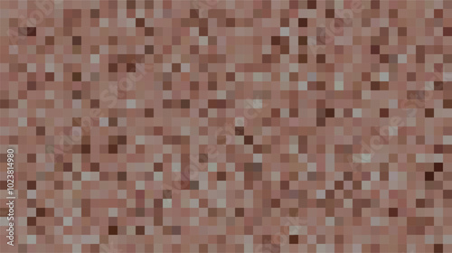 Abstract background with blurry brown pixel color censorship element. Appropriate for digital design projects