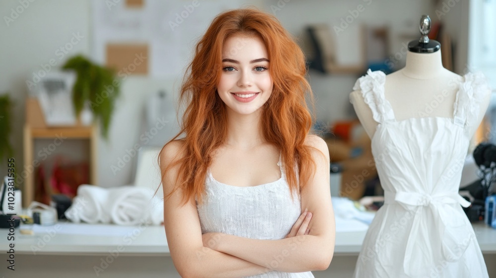 Fashion designer sketching new clothing designs in a studio, illustrating the creativity and innovation in the fashion industry Fashion designer sketching new clothing designs in a studio, illustrating the creativity and innovation in the fashion industry