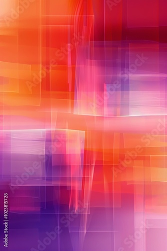 A colorful abstract painting with a lot of red and purple