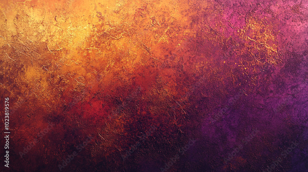 Obraz premium Abstract Grunge Background with Gold Texture and Purple Gradient