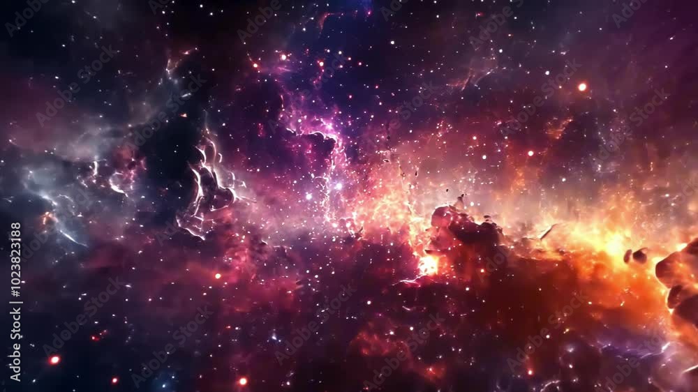 A vibrant cosmic scene depicting the beauty of space and celestial phenomena. A vibrant cosmic scene depicting the beauty of space and celestial phenomena.
