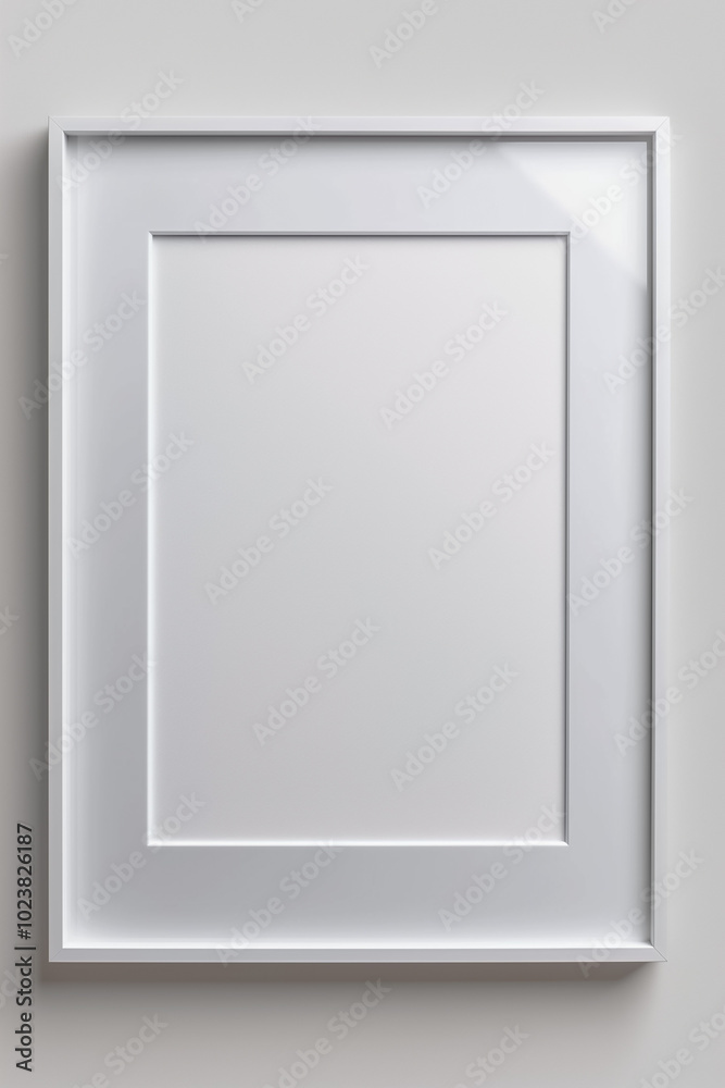 Minimalist white picture frame mounted on a plain wall, casting soft shadows.
Minimalist white picture frame mounted on a plain wall, casting soft shadows.