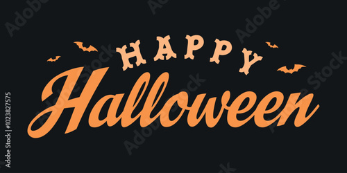 Happy Halloween lettering graphic design