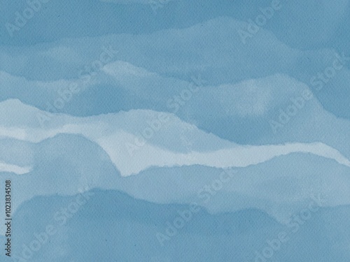 Abstract watercolor background blue tones paper high-quality texture template mockup background pastel