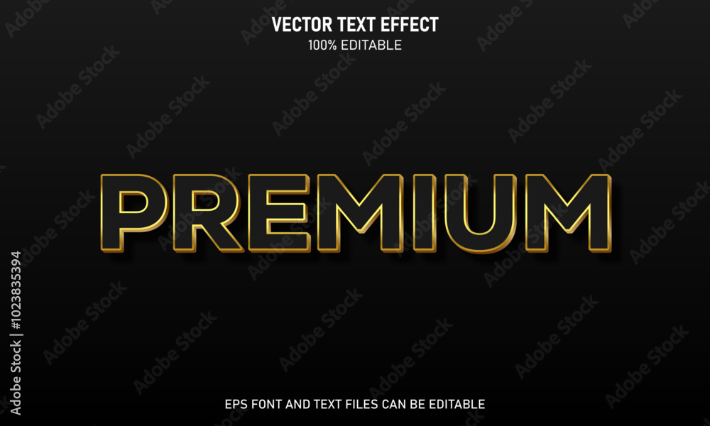 Premium 3d style gold editable text effect Premium 3d style gold editable text effect