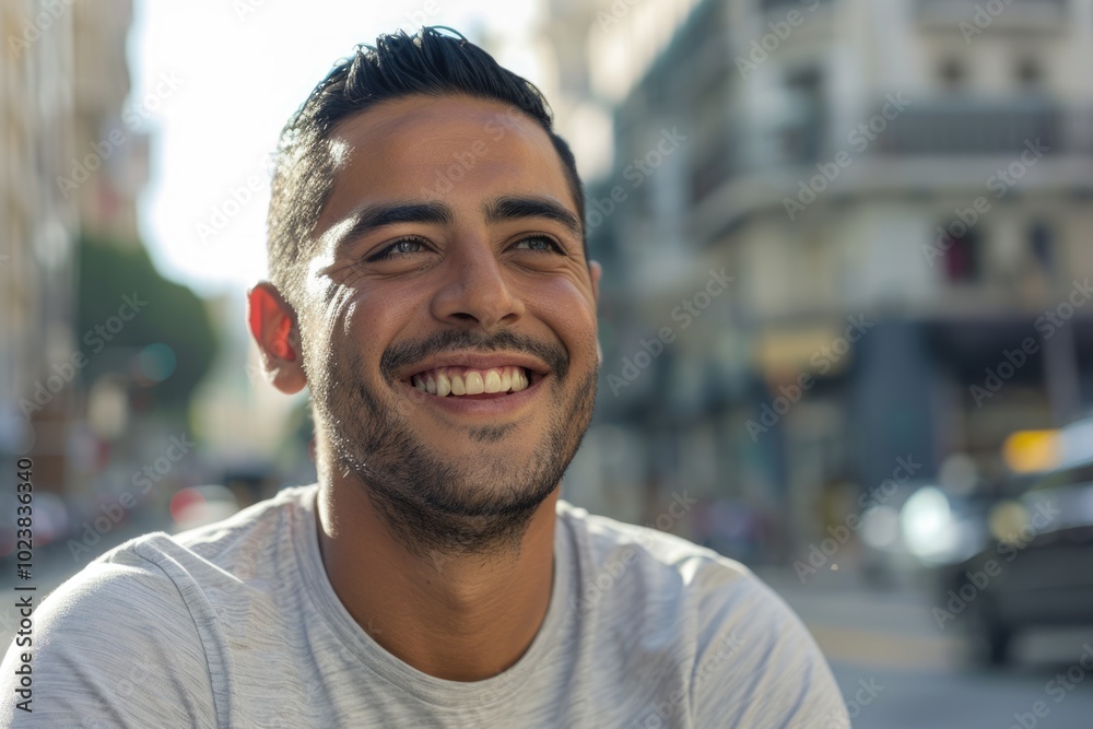 Handsome hispanic man smiling happy and confident at the city Handsome hispanic man smiling happy and confident at the city