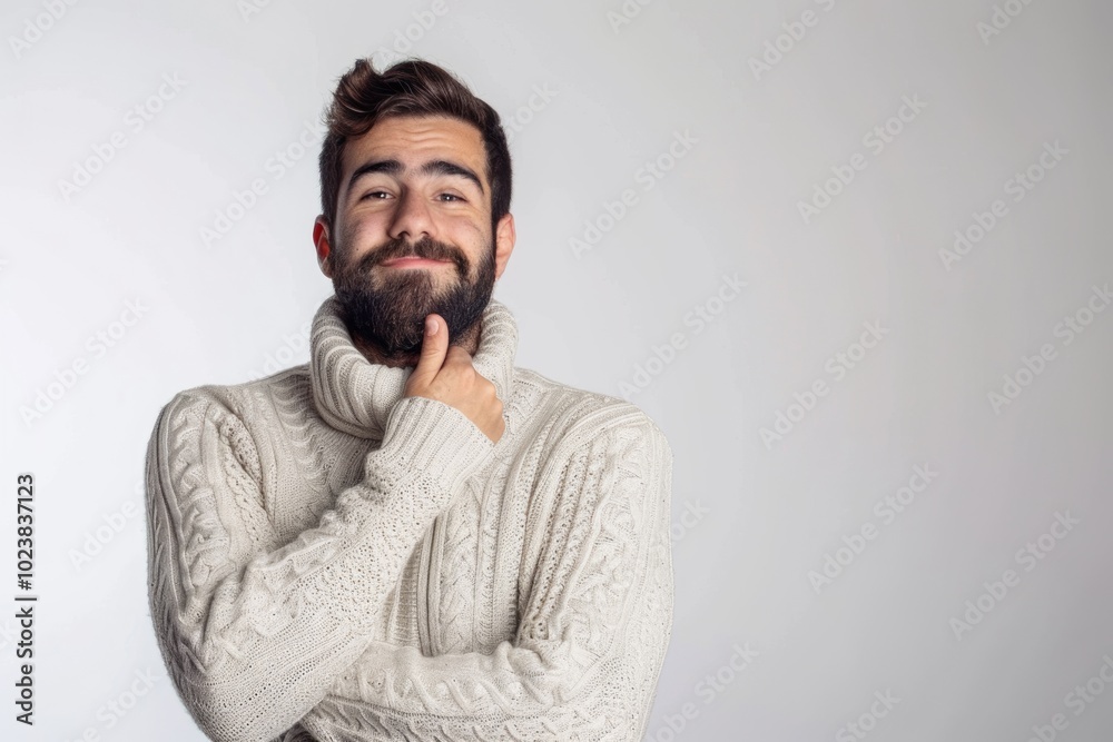 Confident young man in casual attire looking positive. Confident young man in casual attire looking positive.