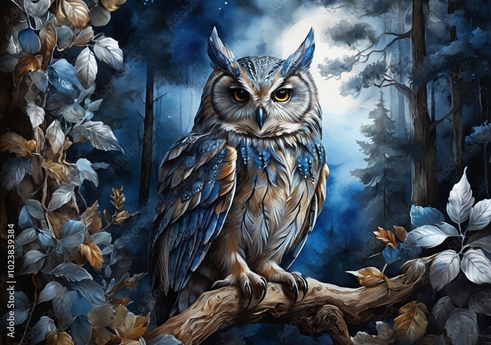 owl on a branch owl on a branch