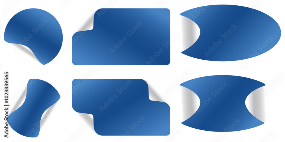 Blue Gradient Sticker Illustration for Winter Sale on White Background Blue Gradient Sticker Illustration for Winter Sale on White Background