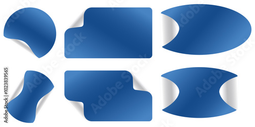 Blue Gradient Sticker Illustration for Winter Sale on White Background
