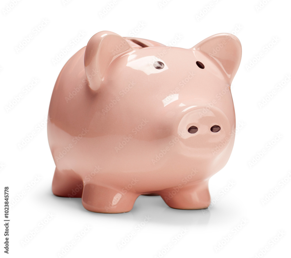 Pink Piggy Bank Isolated. Transparent PNG. Pink Piggy Bank Isolated. Transparent PNG.