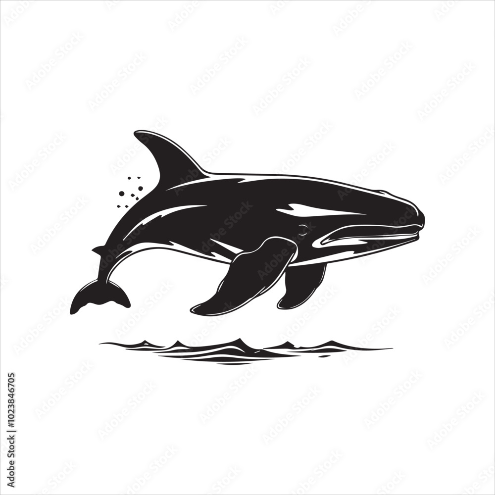 Fototapeta premium black whale,fish, dolphin, shark, animal, sea, vector, ocean, blue, cartoon, illustration, white, isolated, water, mammal, marine, fin, underwater, silhouette, nature, art, swimming, wildlife, black, 